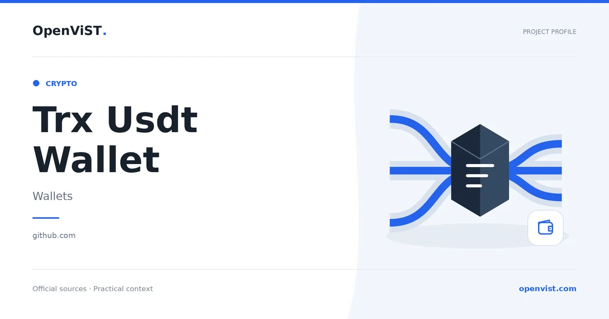 Trx Usdt Wallet — OpenViST project profile in Wallets.