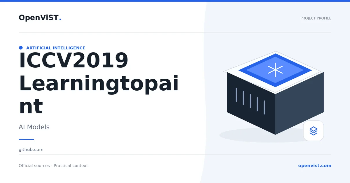 ICCV2019 Learningtopaint — OpenViST project profile in AI Models.