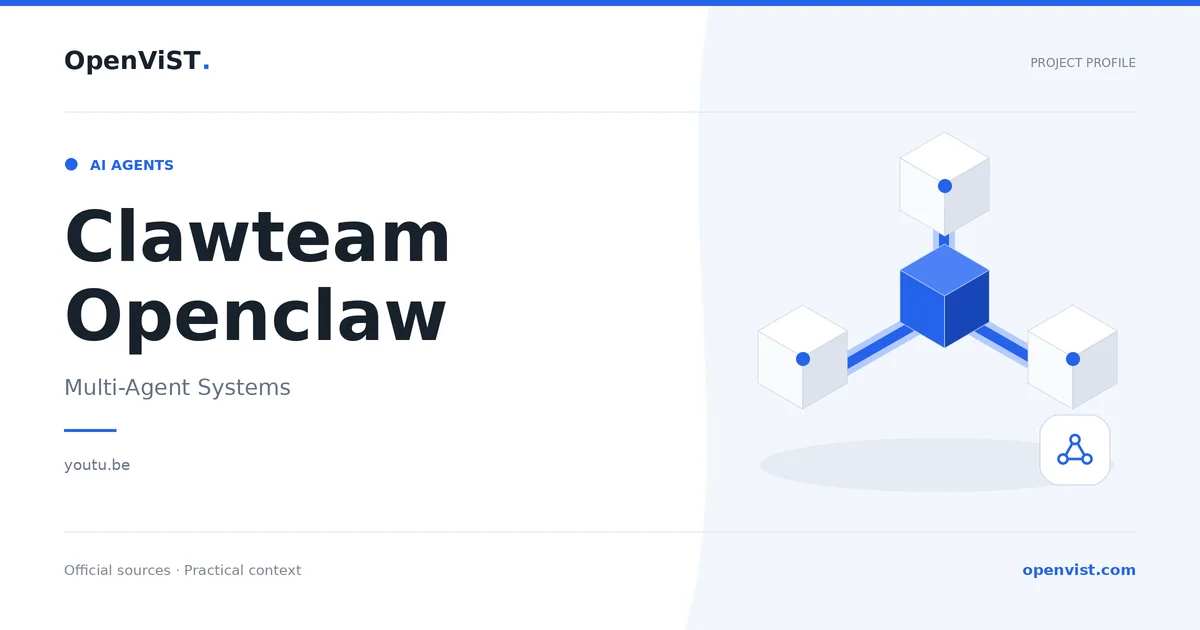 Clawteam Openclaw — OpenViST project profile in Multi-Agent Systems.