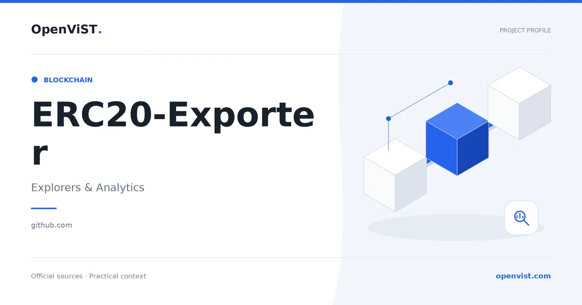 ERC20-Exporter — OpenViST project profile in Explorers & Analytics.