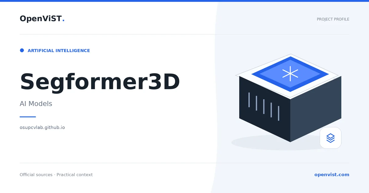 Segformer3D — OpenViST project profile in AI Models.