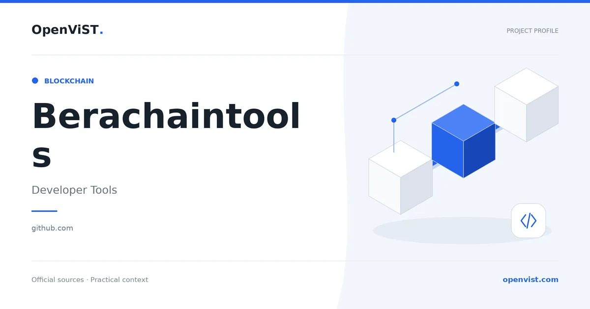 Berachaintools — OpenViST project profile in Developer Tools.