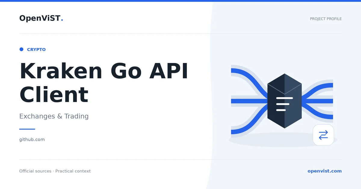 Kraken Go API Client — OpenViST project profile in Exchanges & Trading.