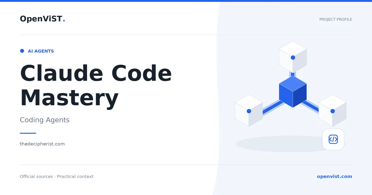 Claude Code Mastery — OpenViST project profile in Coding Agents.