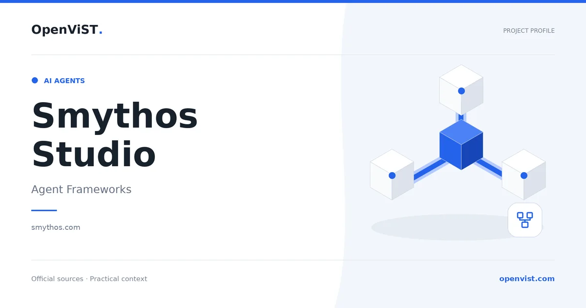 Smythos Studio — OpenViST project profile in Agent Frameworks.
