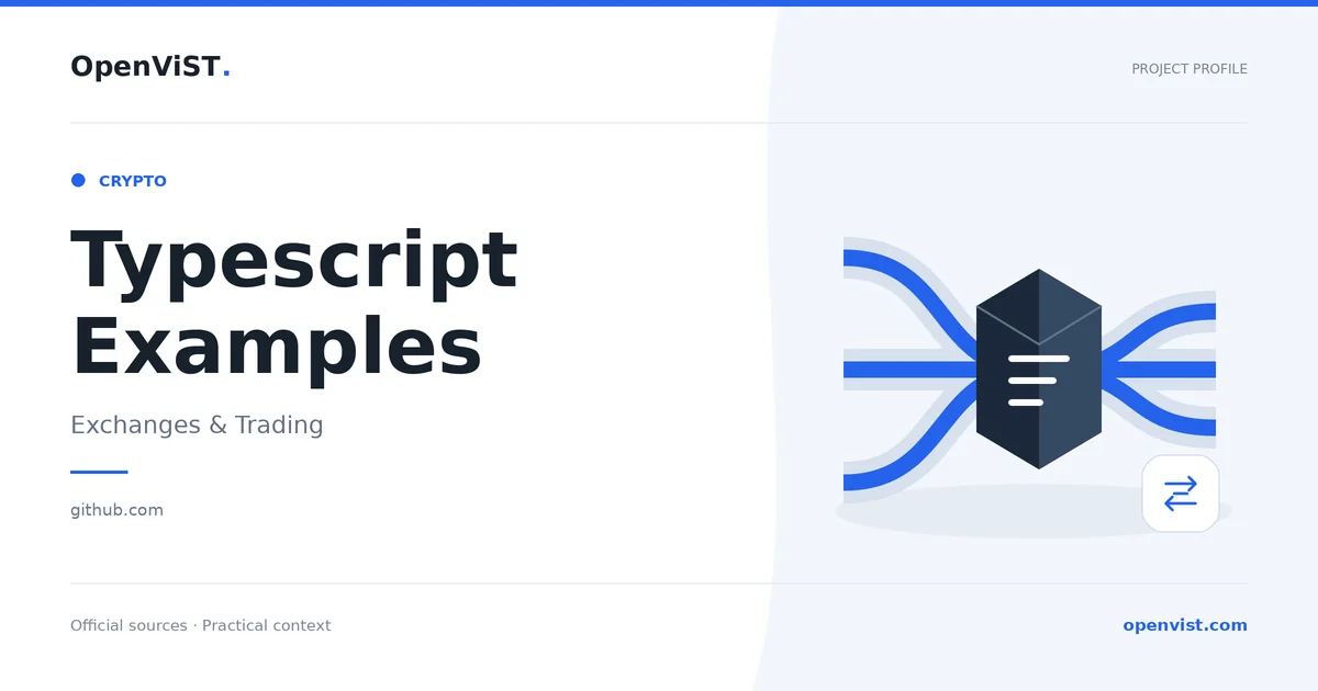 Typescript Examples — OpenViST project profile in Exchanges & Trading.