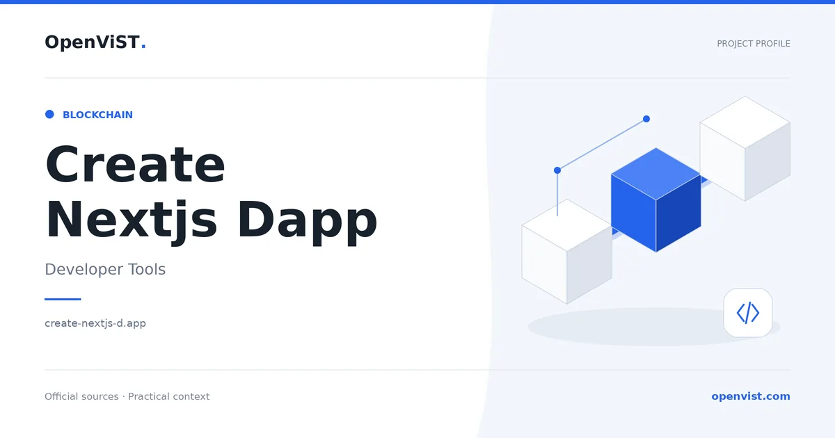 Create Nextjs Dapp — OpenViST project profile in Developer Tools.