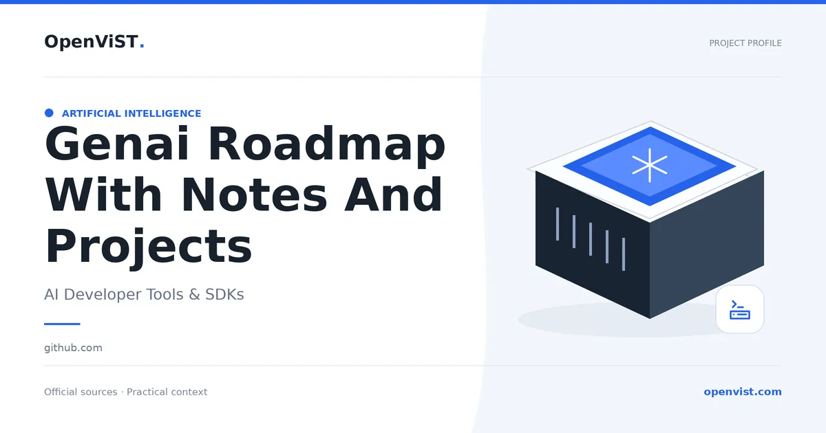 Genai Roadmap With Notes And Projects — OpenViST project profile in AI Developer Tools & SDKs.