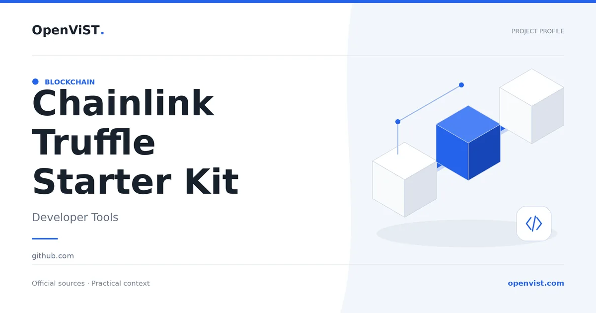 Chainlink Truffle Starter Kit — OpenViST project profile in Developer Tools.