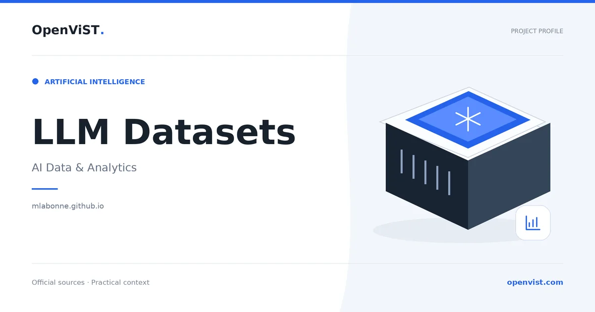 LLM Datasets — OpenViST project profile in AI Data & Analytics.