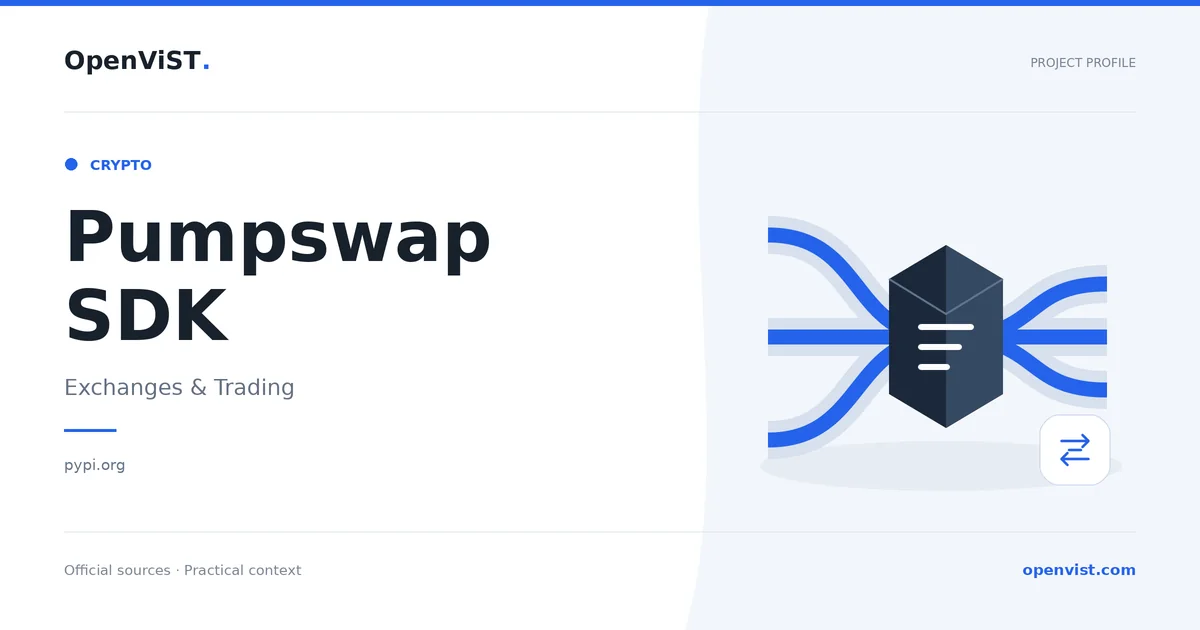 Pumpswap SDK — OpenViST project profile in Exchanges & Trading.