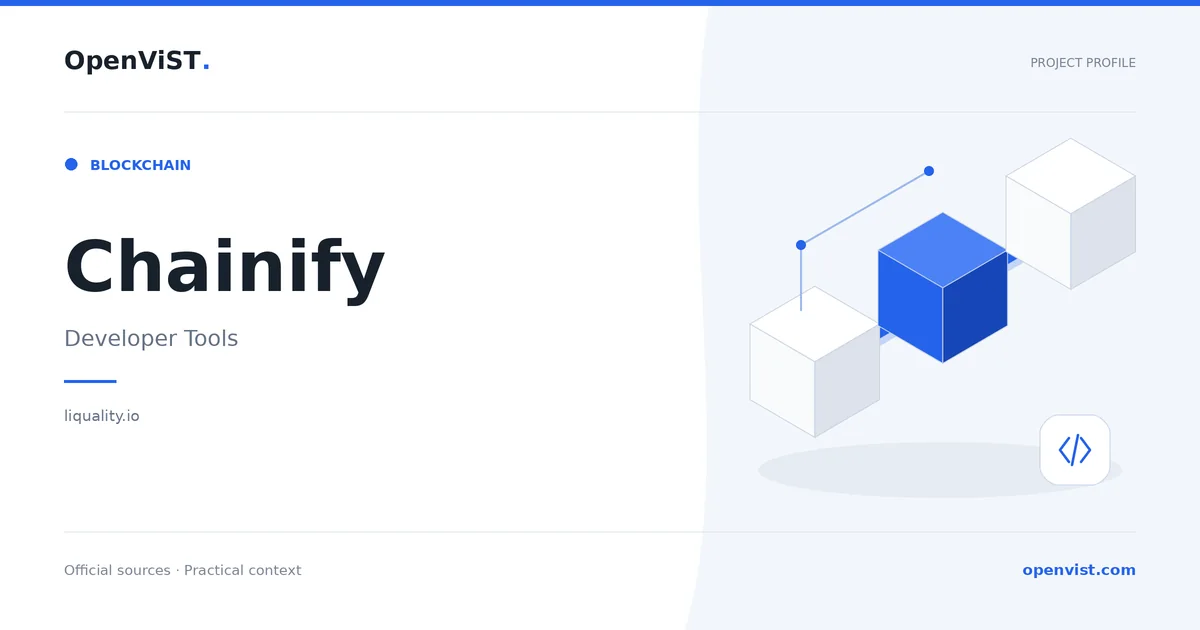 Chainify — OpenViST project profile in Developer Tools.