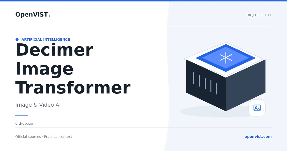 Decimer Image Transformer — OpenViST project profile in Image & Video AI.