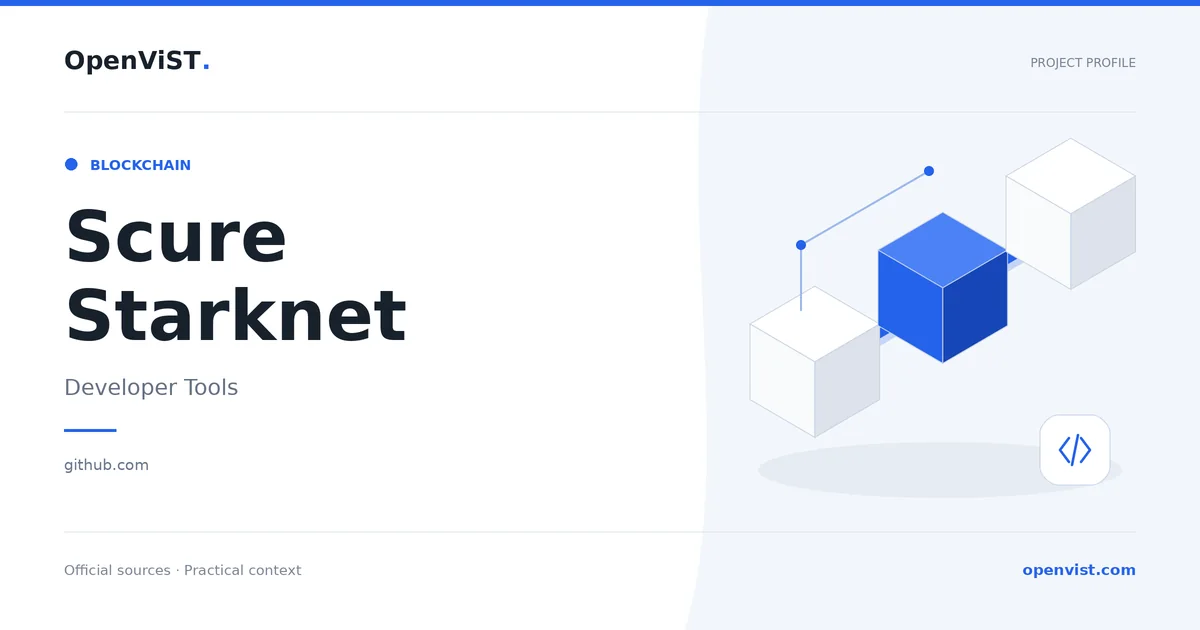Scure Starknet — OpenViST project profile in Developer Tools.