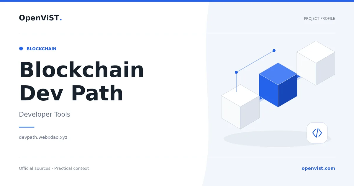 Blockchain Dev Path — OpenViST project profile in Developer Tools.