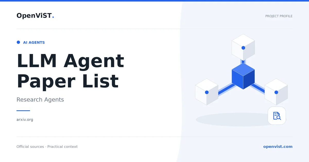 LLM Agent Paper List — OpenViST project profile in Research Agents.
