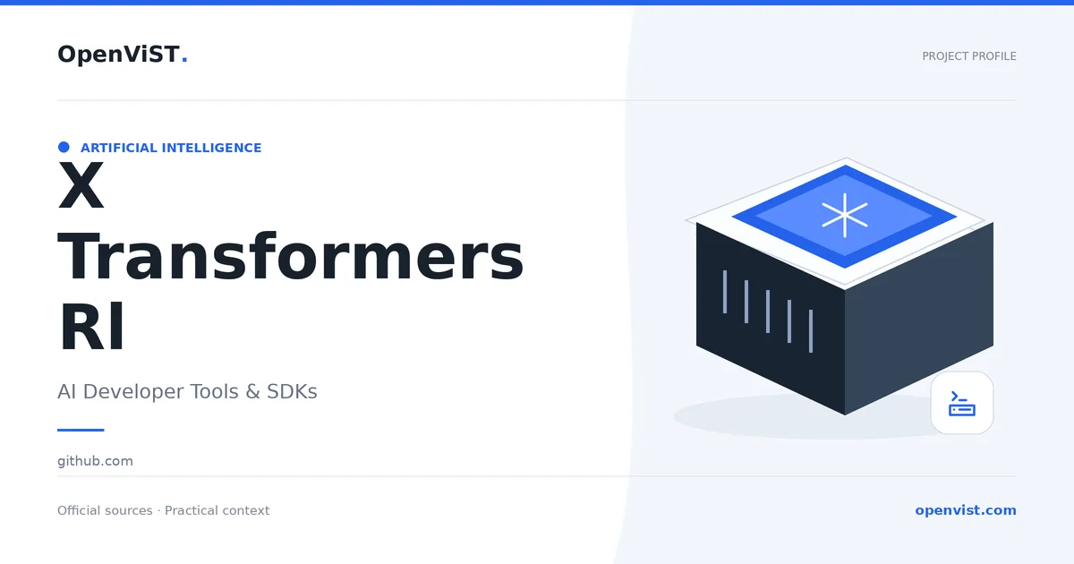 X Transformers Rl — OpenViST project profile in AI Developer Tools & SDKs.