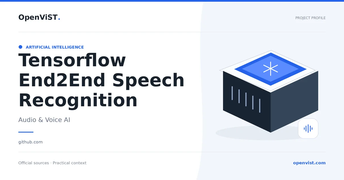 Tensorflow End2End Speech Recognition — OpenViST project profile in Audio & Voice AI.
