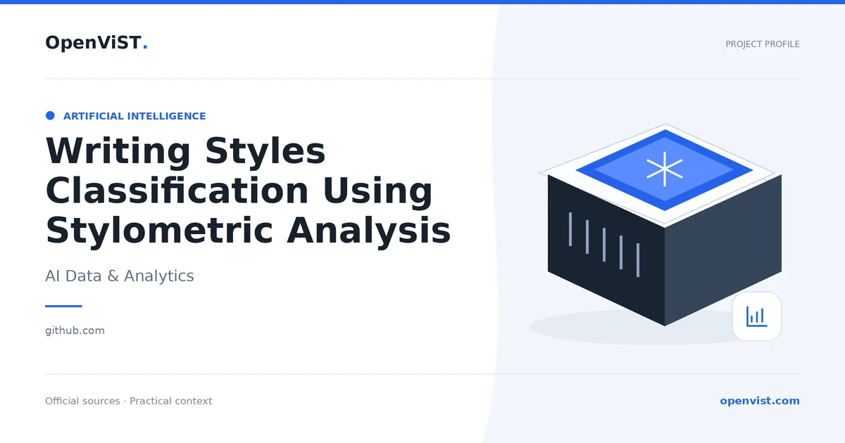 Writing Styles Classification Using Stylometric Analysis — OpenViST project profile in AI Data & Analytics.