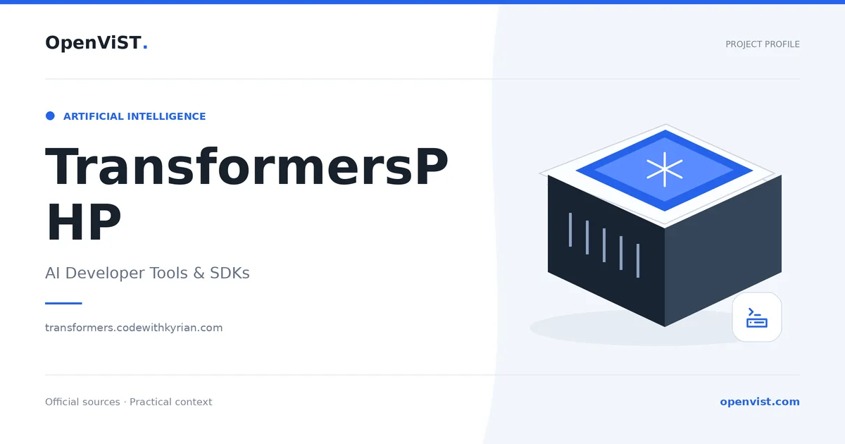TransformersPHP — OpenViST project profile in AI Developer Tools & SDKs.