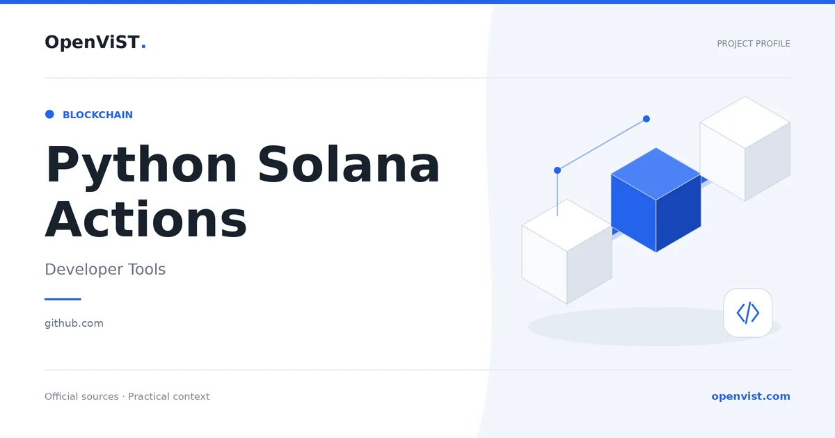 Python Solana Actions — OpenViST project profile in Developer Tools.