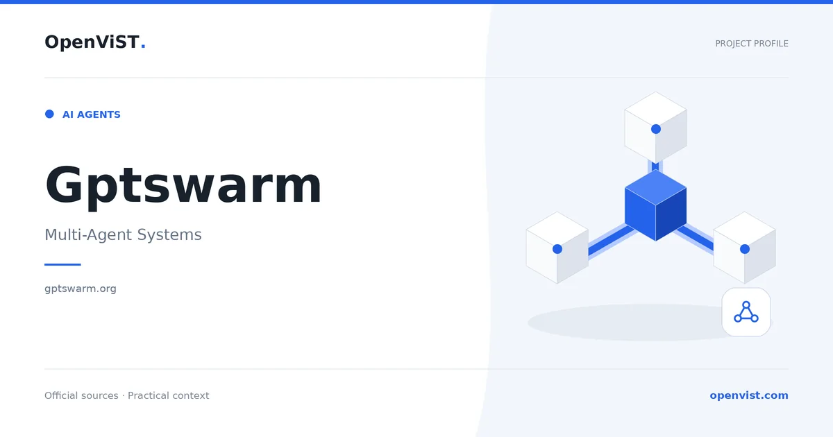 Gptswarm — OpenViST project profile in Multi-Agent Systems.