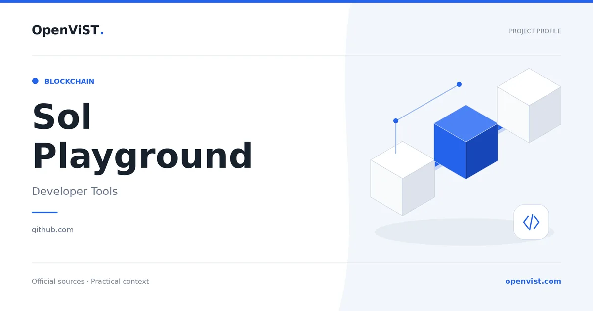 Sol Playground — OpenViST project profile in Developer Tools.