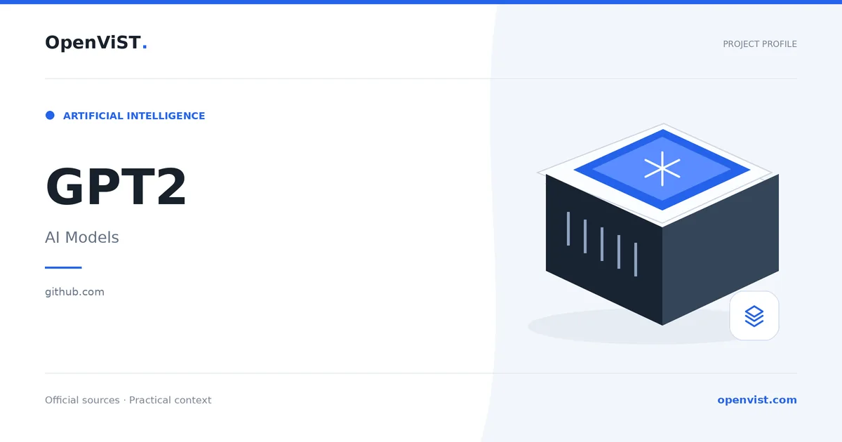 GPT2 — OpenViST project profile in AI Models.