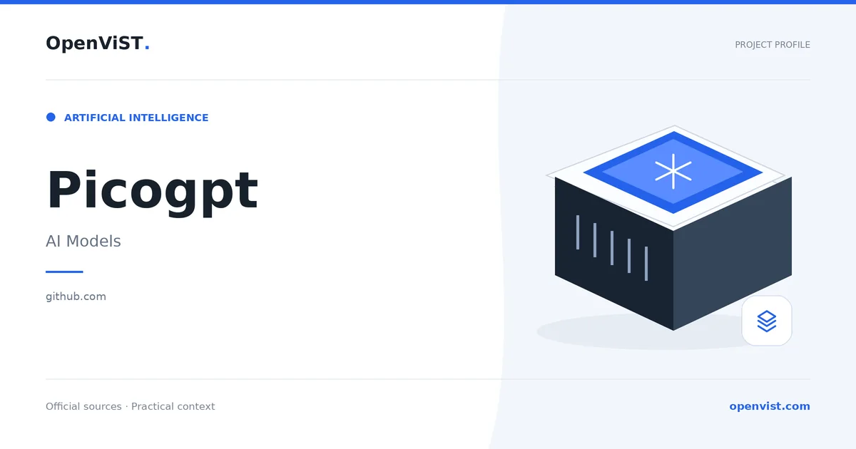 Picogpt — OpenViST project profile in AI Models.