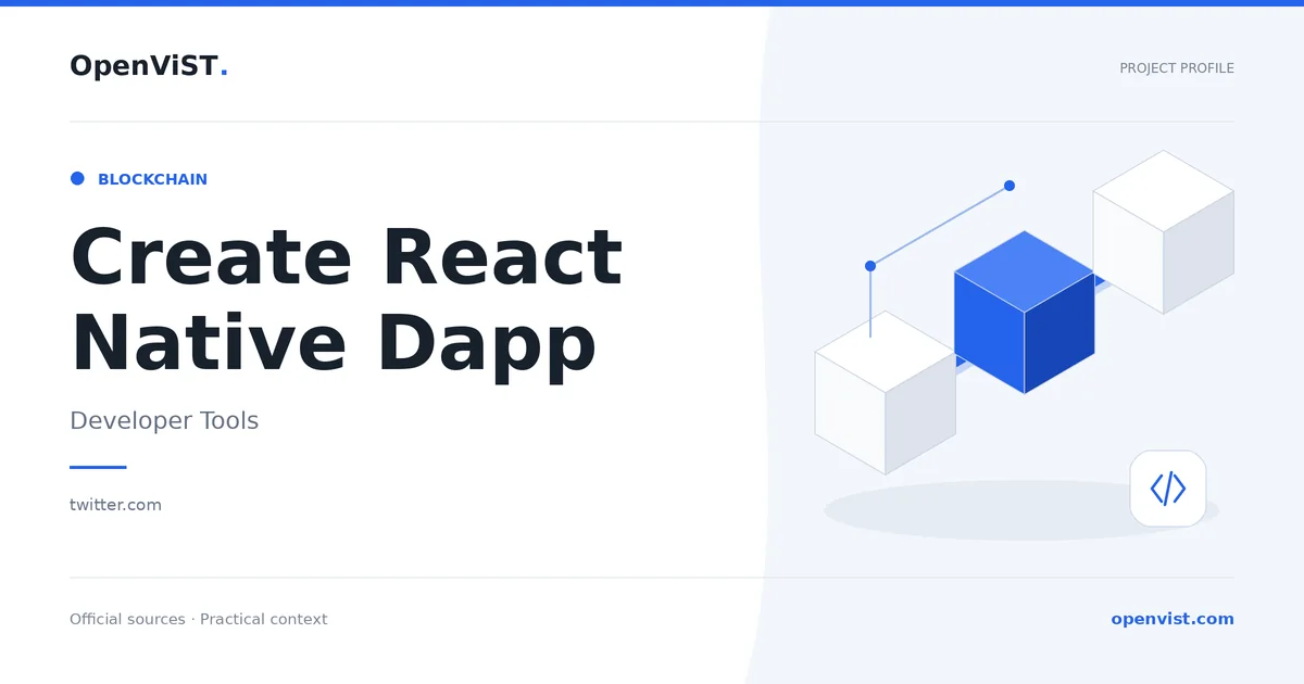 Create React Native Dapp — OpenViST project profile in Developer Tools.