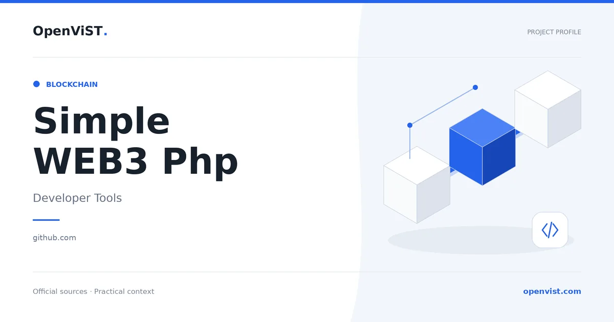 Simple WEB3 Php — OpenViST project profile in Developer Tools.