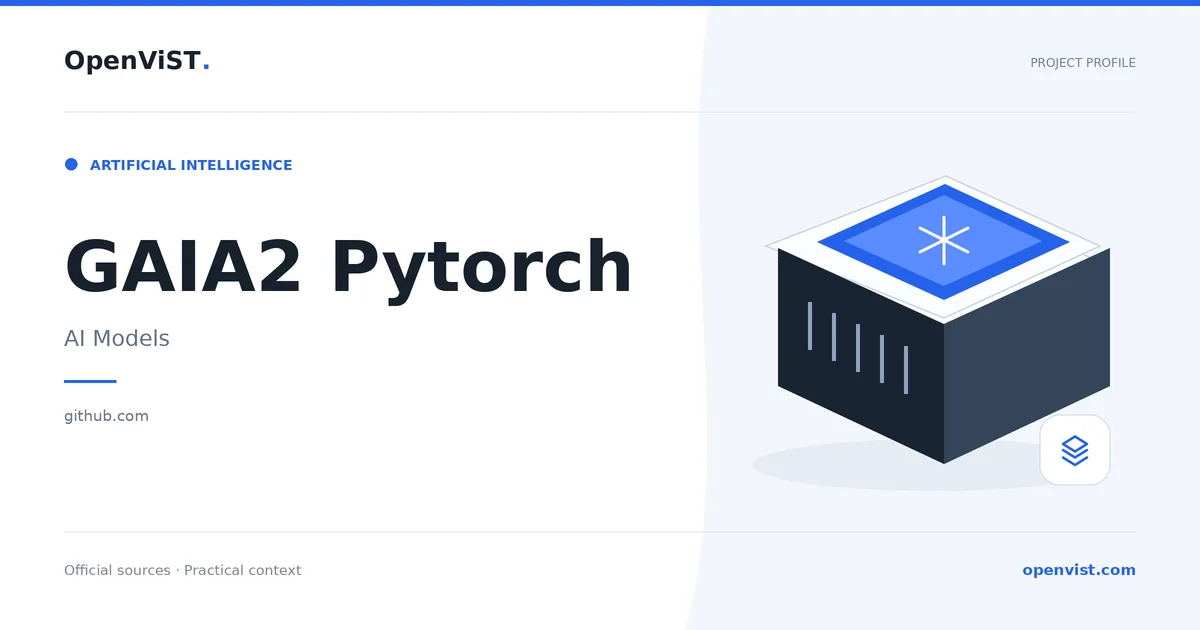 GAIA2 Pytorch — OpenViST project profile in AI Models.