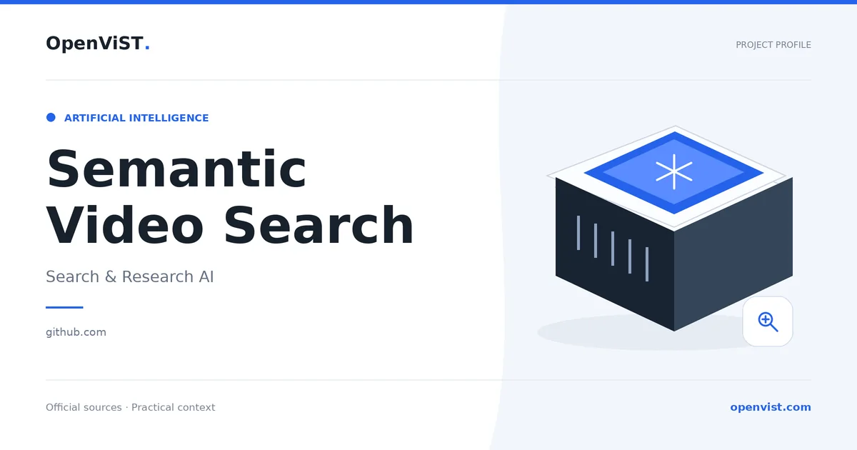 Semantic Video Search — OpenViST project profile in Search & Research AI.