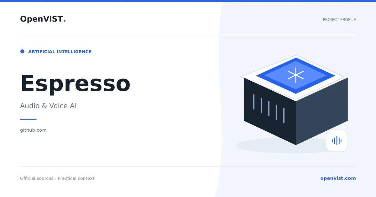 Espresso — OpenViST project profile in Audio & Voice AI.