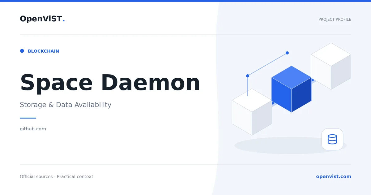 Space Daemon — OpenViST project profile in Storage & Data Availability.