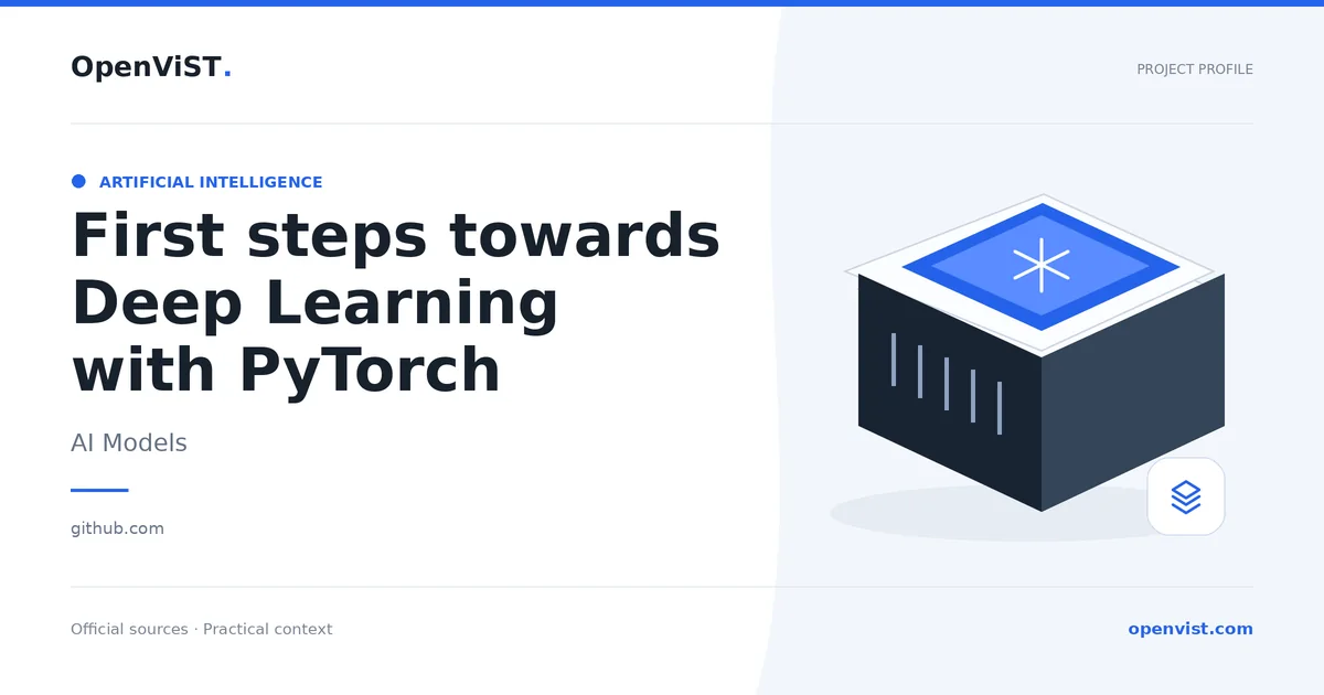 First steps towards Deep Learning with PyTorch — OpenViST project profile in AI Models.