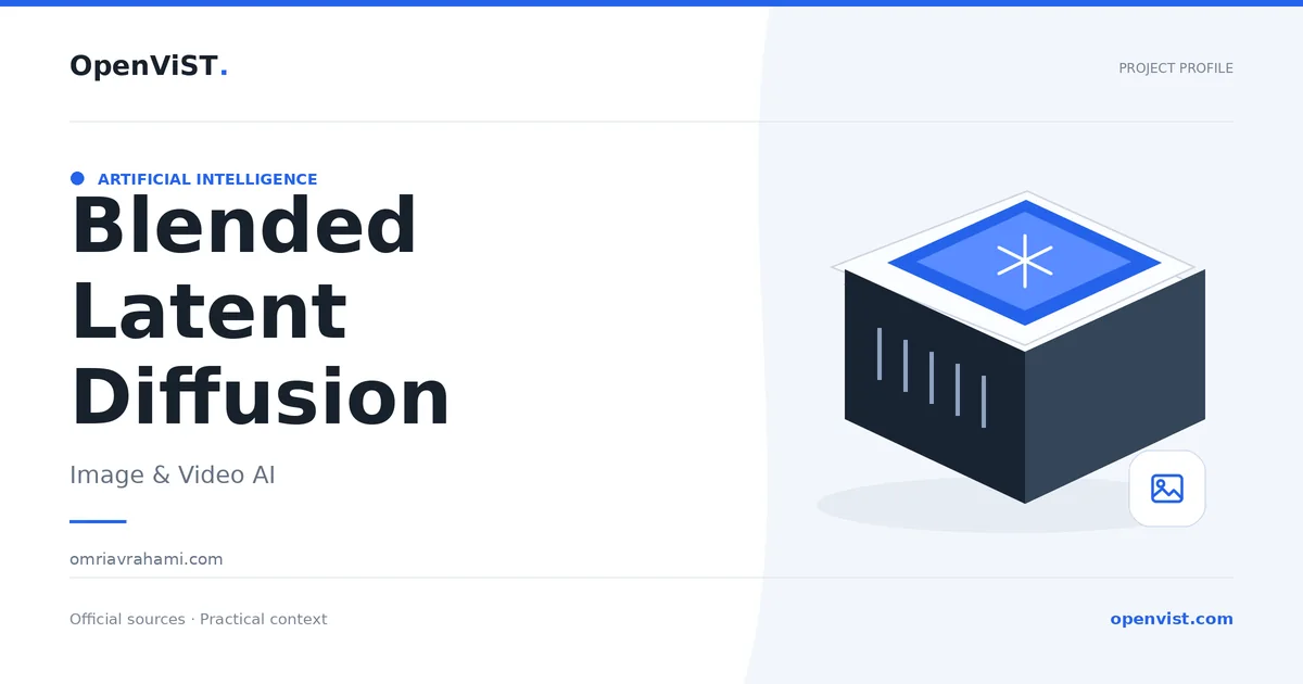 Blended Latent Diffusion — OpenViST project profile in Image & Video AI.