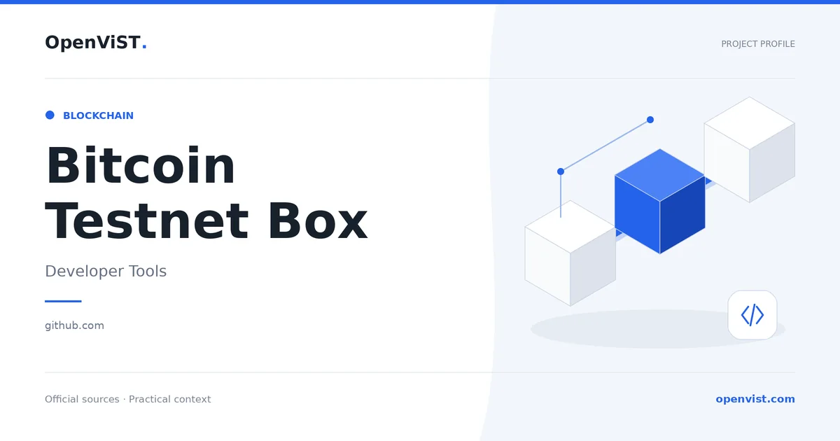 Bitcoin Testnet Box — OpenViST project profile in Developer Tools.