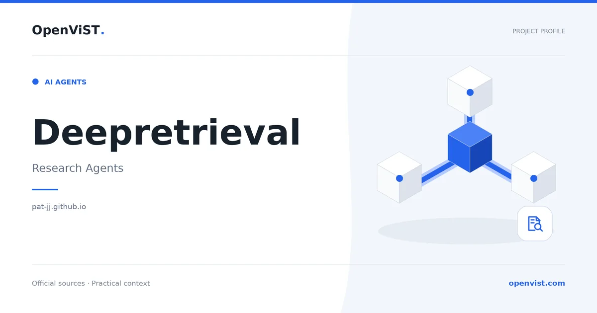 Deepretrieval — OpenViST project profile in Research Agents.