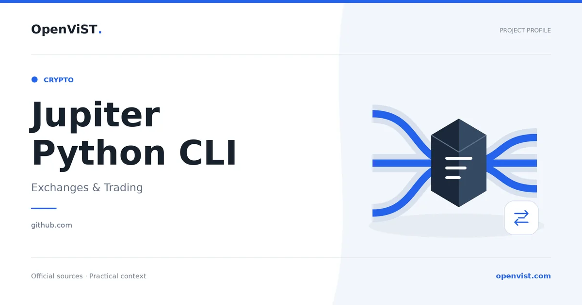 Jupiter Python CLI — OpenViST project profile in Exchanges & Trading.