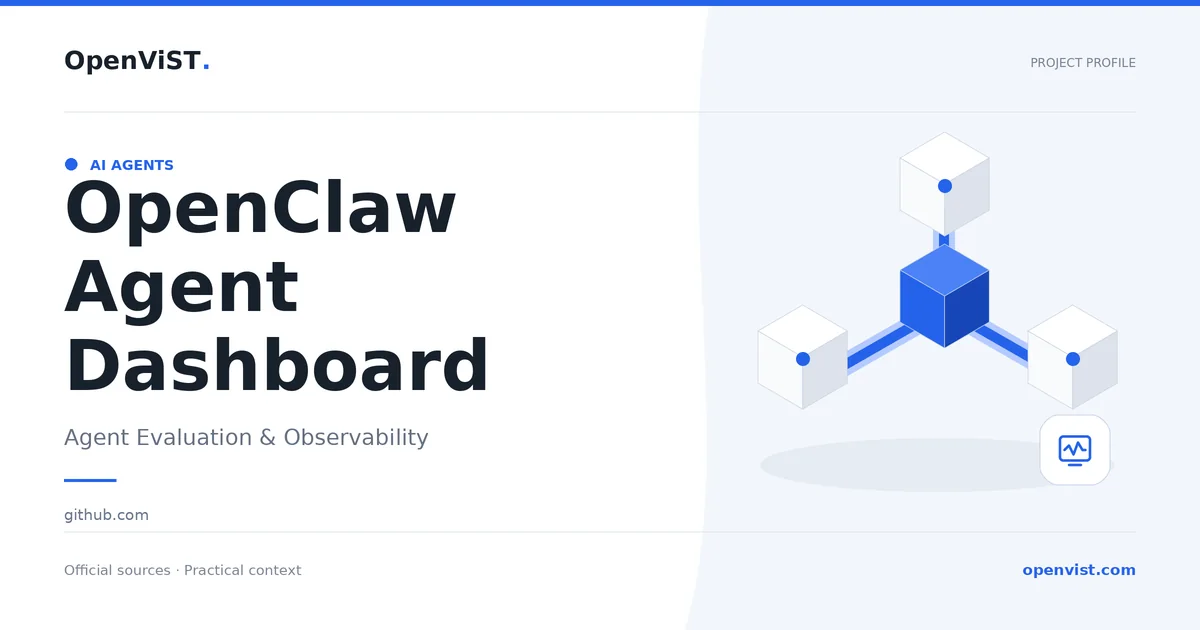 OpenClaw Agent Dashboard — OpenViST project profile in Agent Evaluation & Observability.