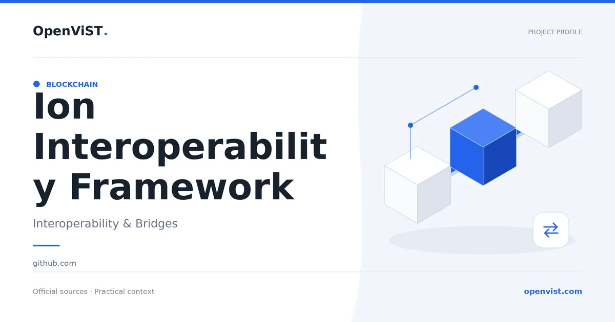 Ion Interoperability Framework — OpenViST project profile in Interoperability & Bridges.