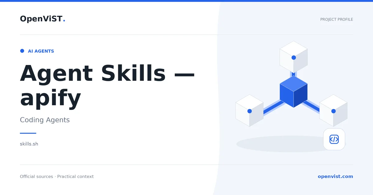 Agent Skills — apify — OpenViST project profile in Coding Agents.