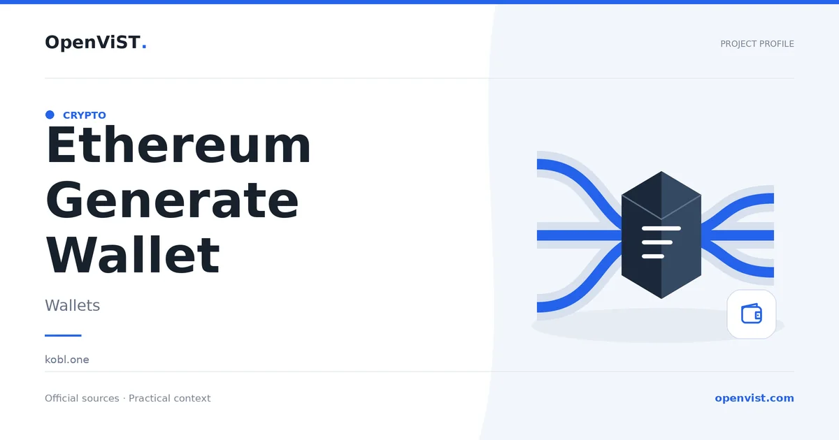 Ethereum Generate Wallet — OpenViST project profile in Wallets.