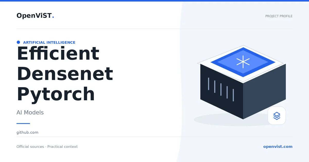Efficient Densenet Pytorch — OpenViST project profile in AI Models.