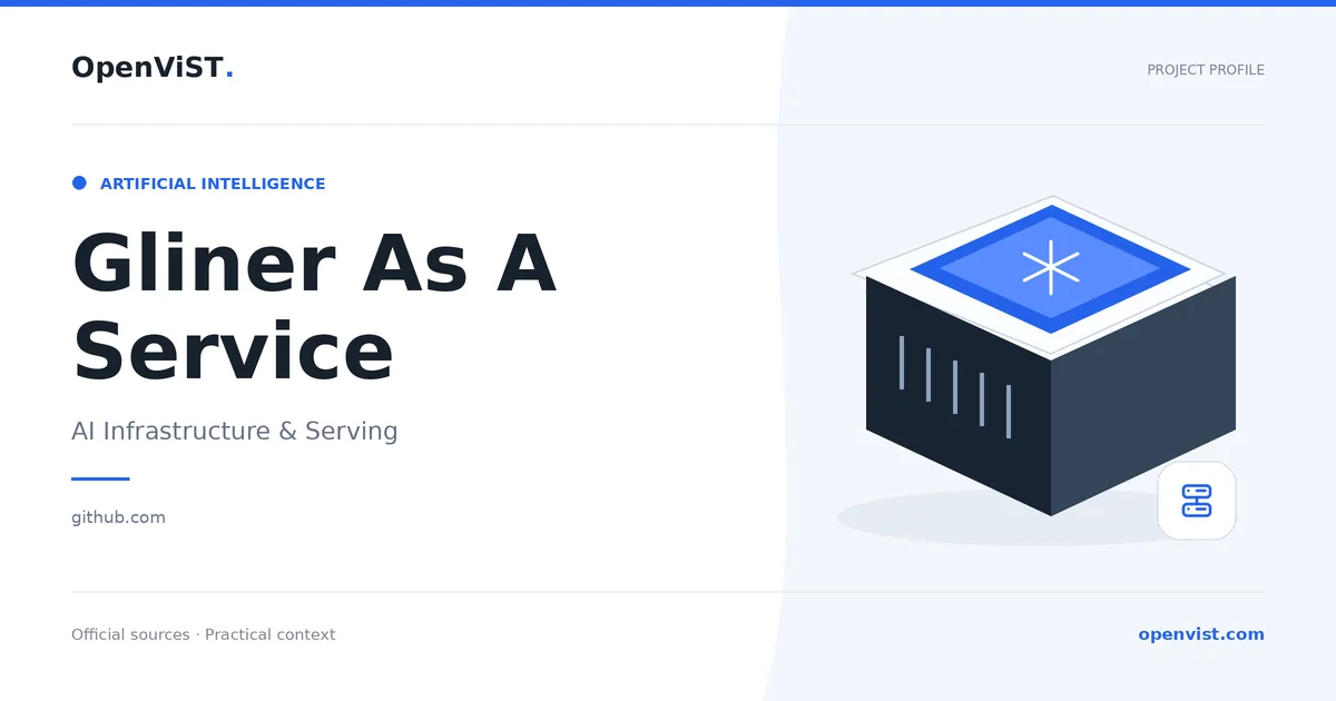Gliner As A Service — OpenViST project profile in AI Infrastructure & Serving.