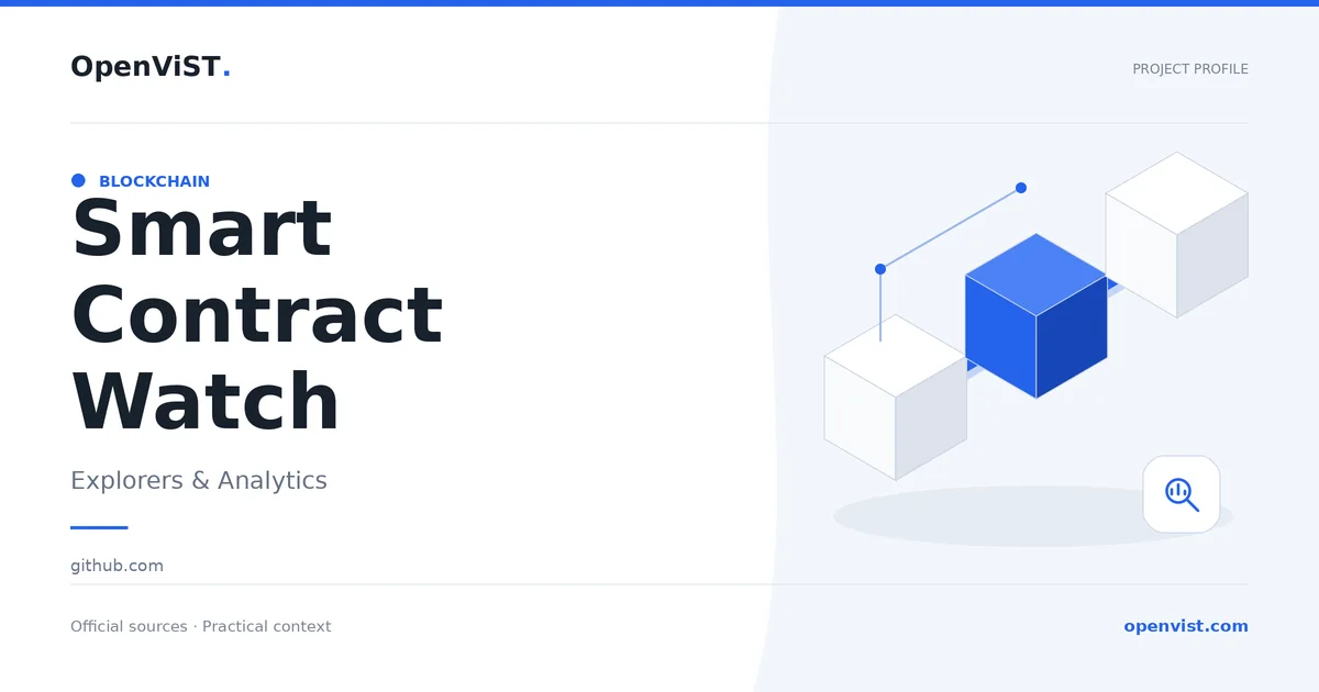 Smart Contract Watch — OpenViST project profile in Explorers & Analytics.