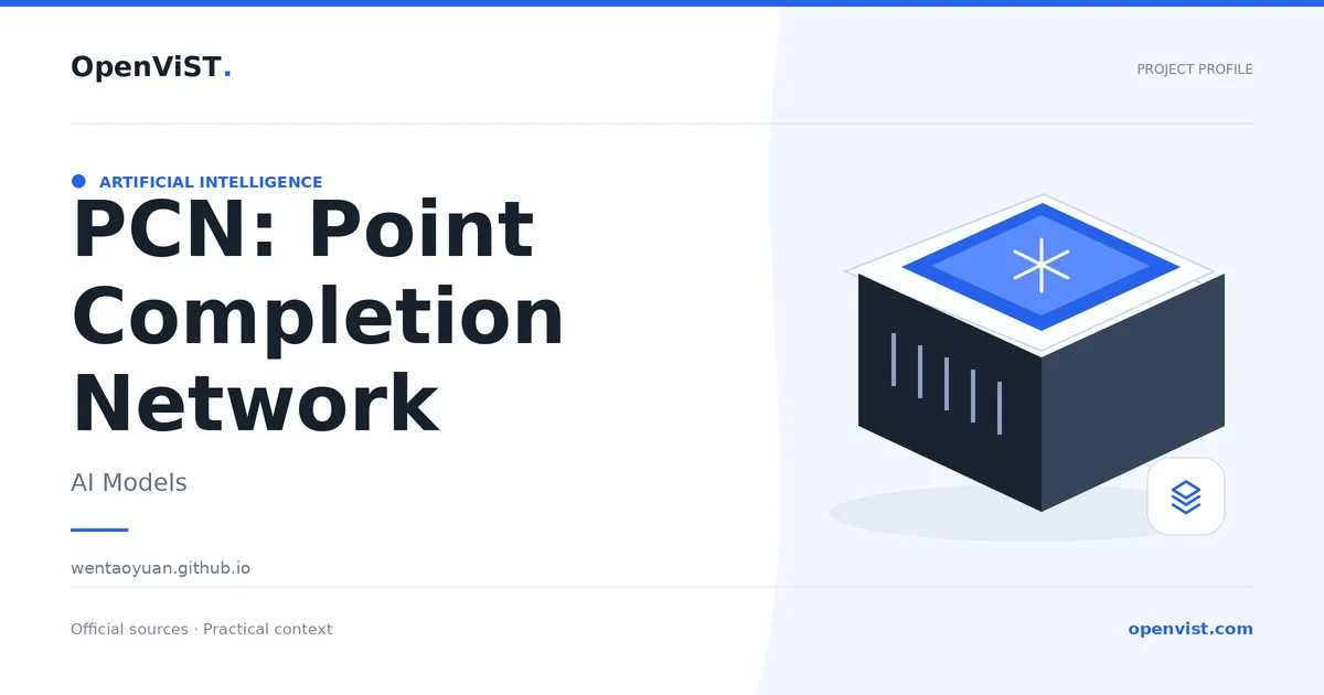 PCN: Point Completion Network — OpenViST project profile in AI Models.