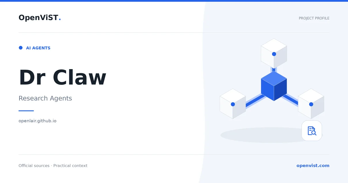 Dr Claw — OpenViST project profile in Research Agents.
