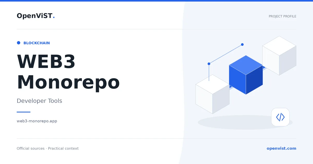 WEB3 Monorepo — OpenViST project profile in Developer Tools.